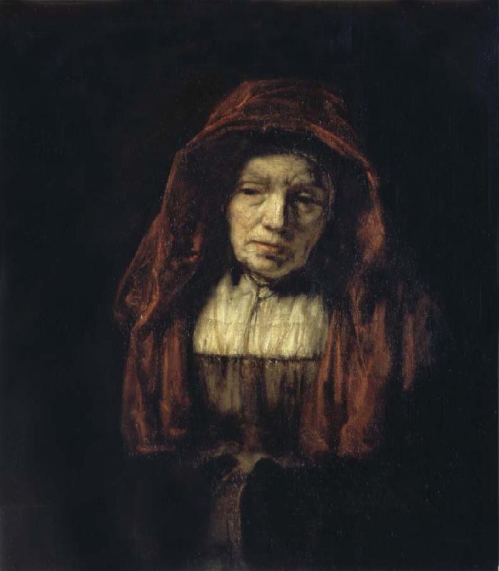 REMBRANDT Harmenszoon van Rijn Portrait of an Old Woman oil painting image